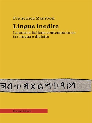 cover image of Lingue inedite